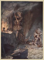 The Forging of Nothung, Illustration from 